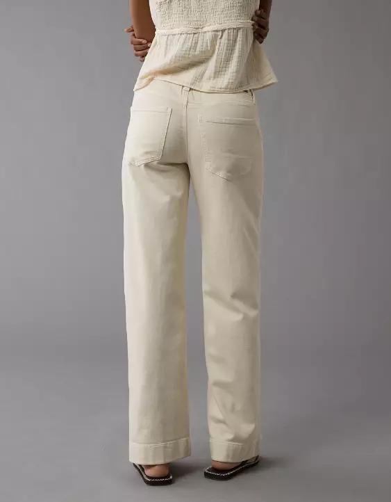 Aeo AE Dreamy Drape Stretch Low-Rise Baggy Wide-Leg Pant
