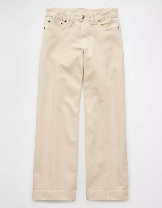 Aeo AE Dreamy Drape Stretch Low-Rise Baggy Wide-Leg Pant