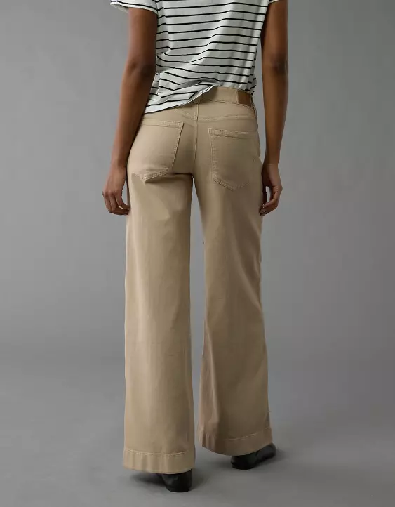 Aeo AE Dreamy Drape Stretch Low-Rise Baggy Wide-Leg Pant
