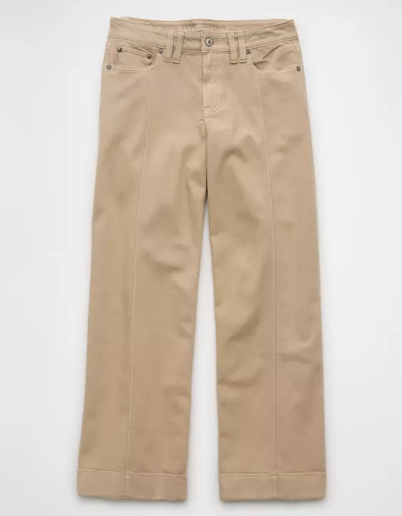 Aeo AE Dreamy Drape Stretch Low-Rise Baggy Wide-Leg Pant