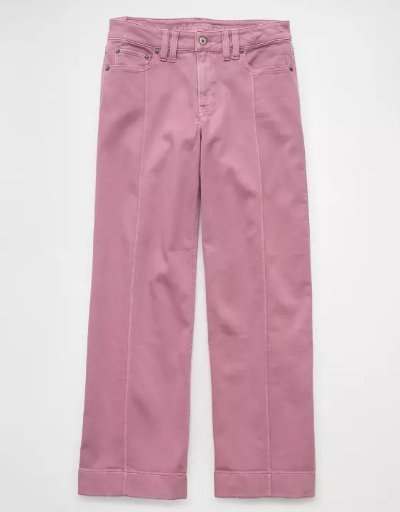 Aeo AE Dreamy Drape Stretch Low-Rise Baggy Wide-Leg Pant