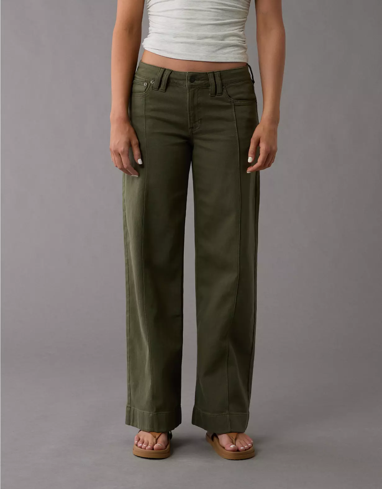 aeo AE Dreamy Drape Stretch Low-Rise Baggy Wide-Leg Pant