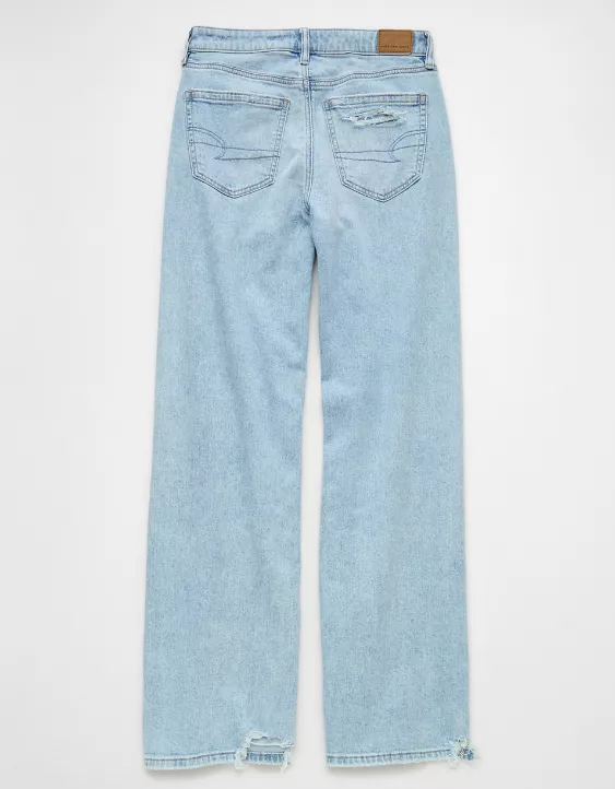 Aeo AE Dreamy Drape Stretch Super High-Waisted Baggy Wide-Leg Jean