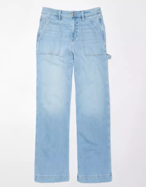 Aeo AE Dreamy Drape Stretch Super High-Waisted Baggy Wide-Leg Jean