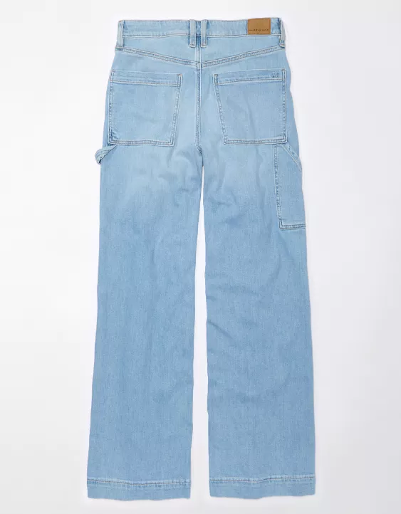 Aeo AE Dreamy Drape Stretch Super High-Waisted Baggy Wide-Leg Jean