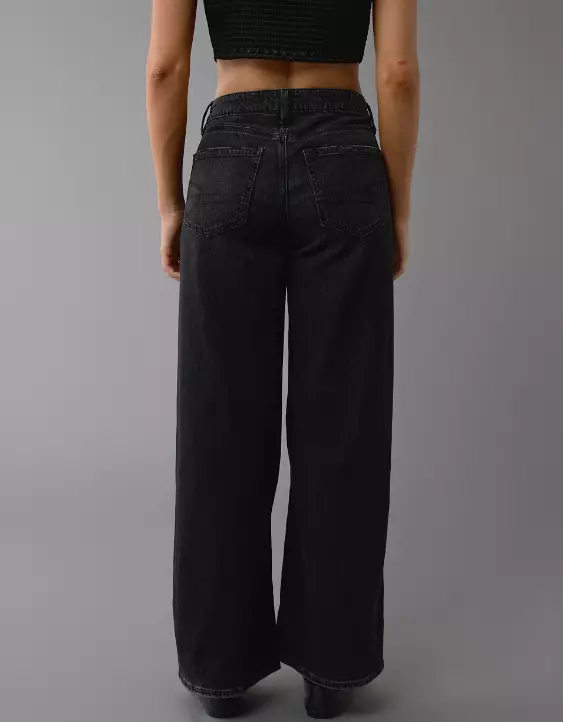 Aeo AE Dreamy Drape Stretch Super High-Waisted Baggy Wide-Leg Jean