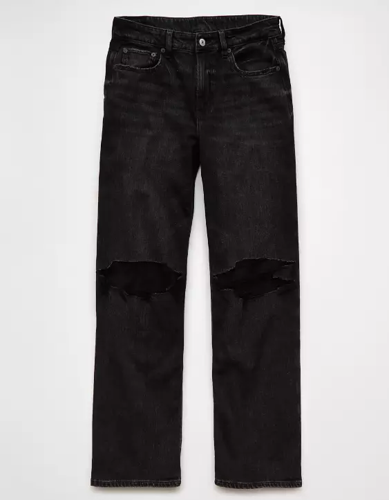 Aeo AE Dreamy Drape Stretch Super High-Waisted Baggy Wide-Leg Jean