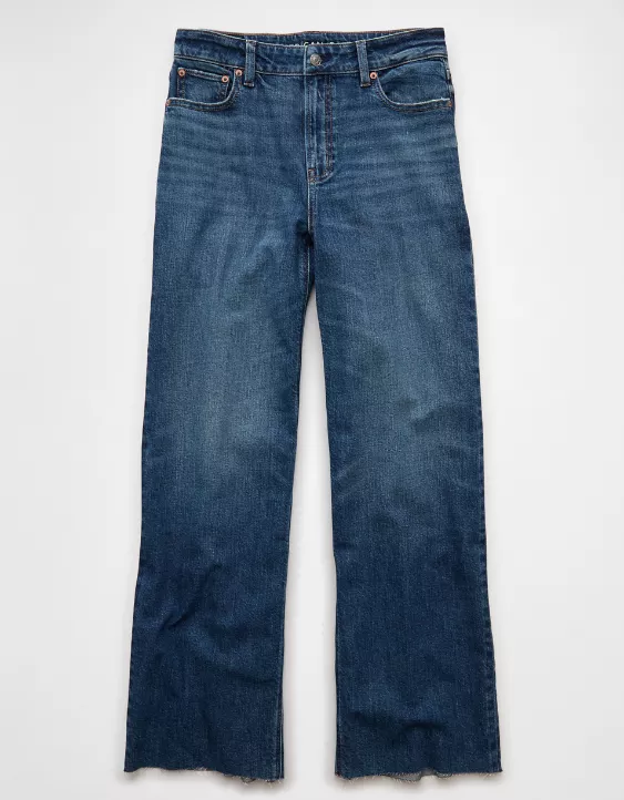 Aeo AE Dreamy Drapey Stretch Super High-Waisted Baggy Wide-Leg Jean