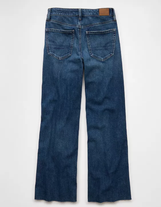 Aeo AE Dreamy Drapey Stretch Super High-Waisted Baggy Wide-Leg Jean