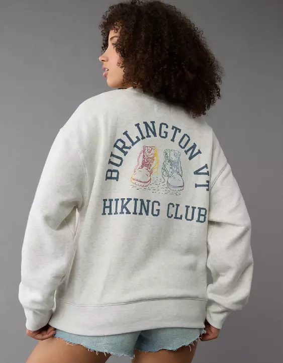 Aeo AE Everyday Luxe Pride Graphic Crew Neck Sweatshirt