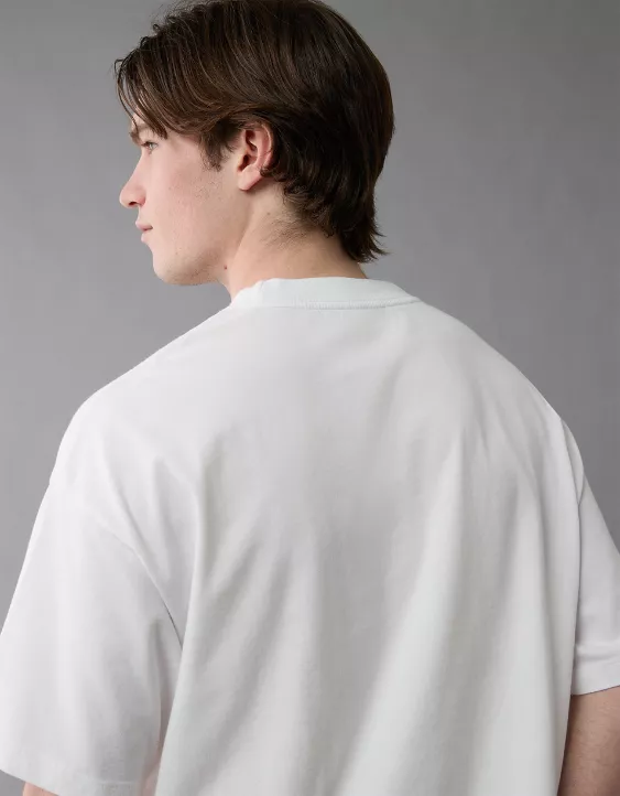 Aeo AE Laidback Luxe Heavyweight Oversized Logo Graphic T-Shirt