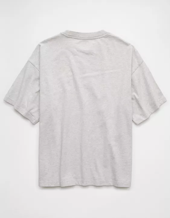 Aeo AE Laidback Luxe Heavyweight Oversized Logo Graphic T-Shirt