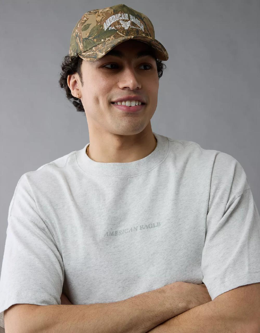 aeo AE Laidback Luxe Heavyweight Oversized Logo Graphic T-Shirt