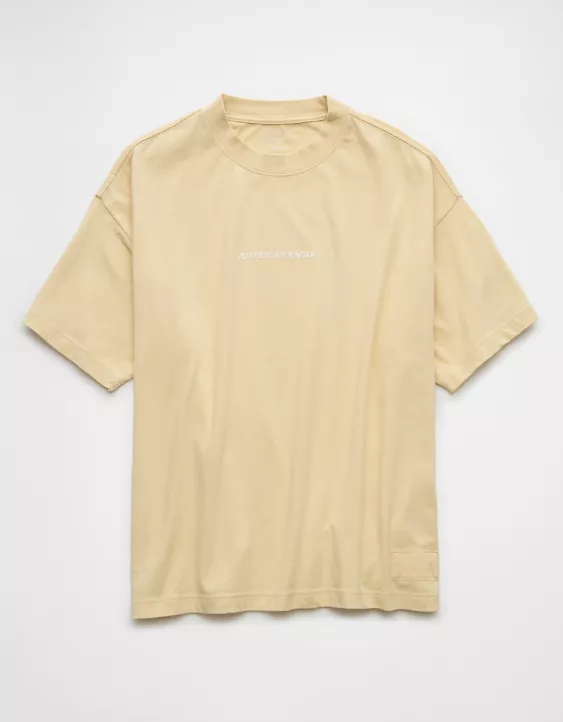 Aeo AE Laidback Luxe Heavyweight Oversized Logo Graphic T-Shirt
