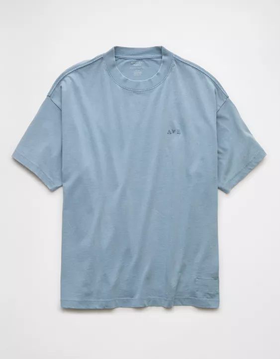 Aeo AE Laidback Luxe Heavyweight Oversized Logo Graphic T-Shirt