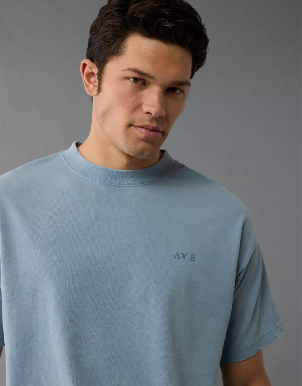 aeo AE Laidback Luxe Heavyweight Oversized Logo Graphic T-Shirt