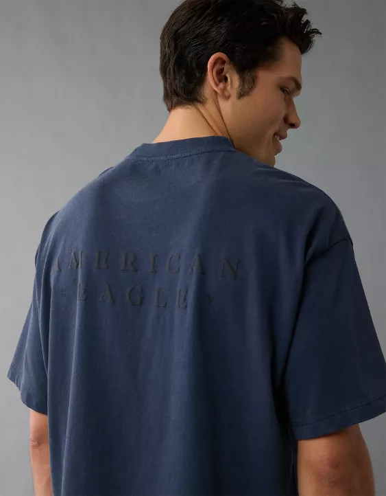 Aeo AE Laidback Luxe Heavyweight Oversized Logo Graphic T-Shirt