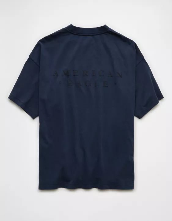 Aeo AE Laidback Luxe Heavyweight Oversized Logo Graphic T-Shirt