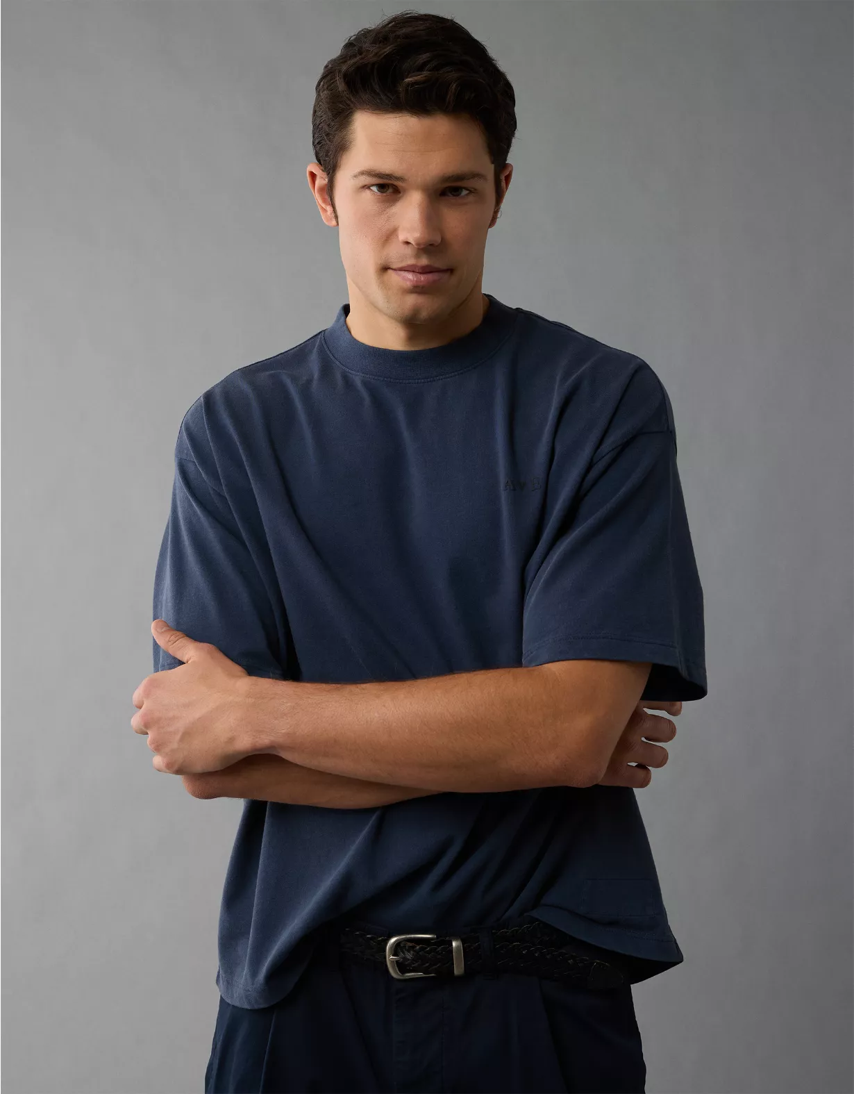 aeo AE Laidback Luxe Heavyweight Oversized Logo Graphic T-Shirt