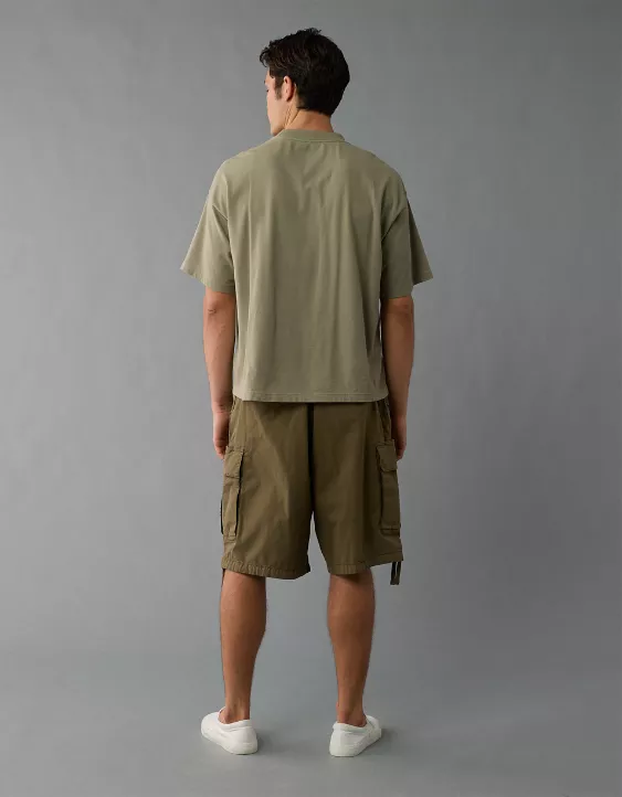 Aeo AE Laidback Luxe Heavyweight Oversized Logo Graphic T-Shirt