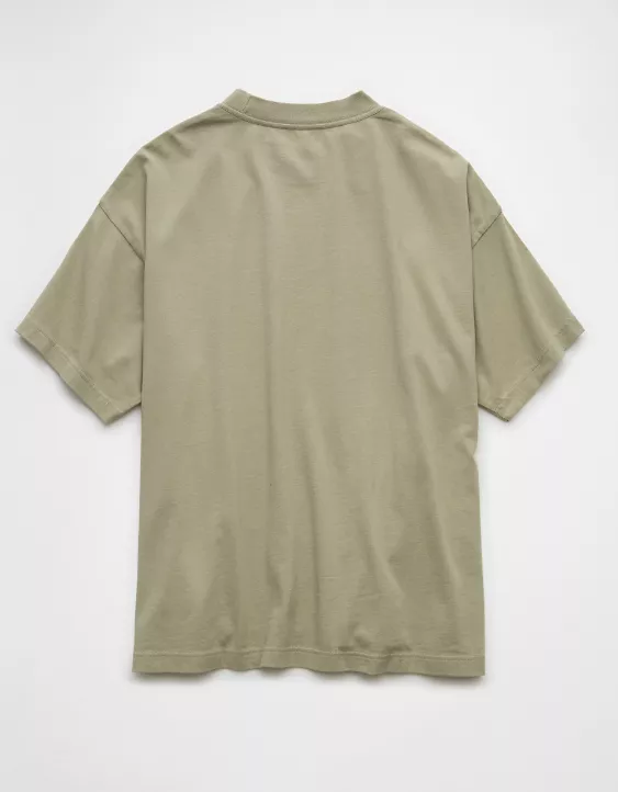 Aeo AE Laidback Luxe Heavyweight Oversized Logo Graphic T-Shirt