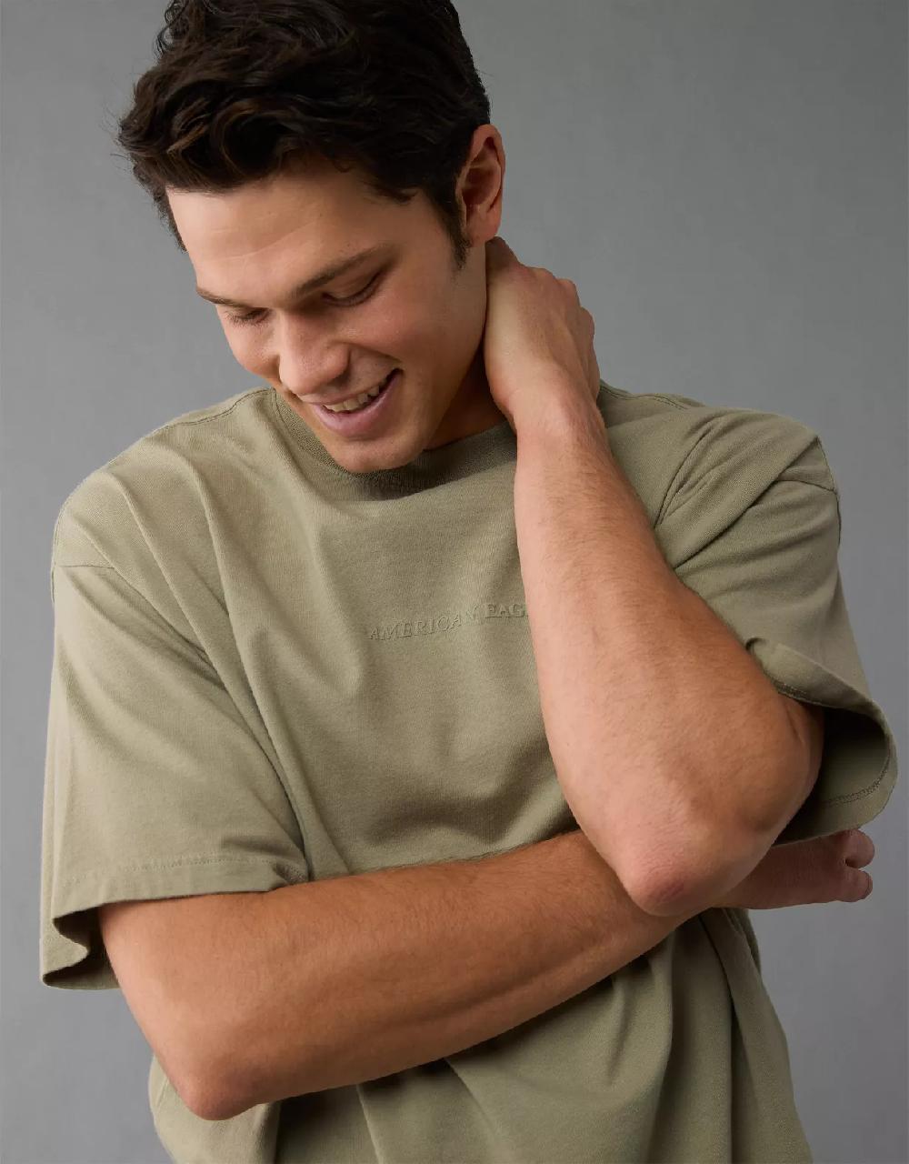 aeo AE Laidback Luxe Heavyweight Oversized Logo Graphic T-Shirt