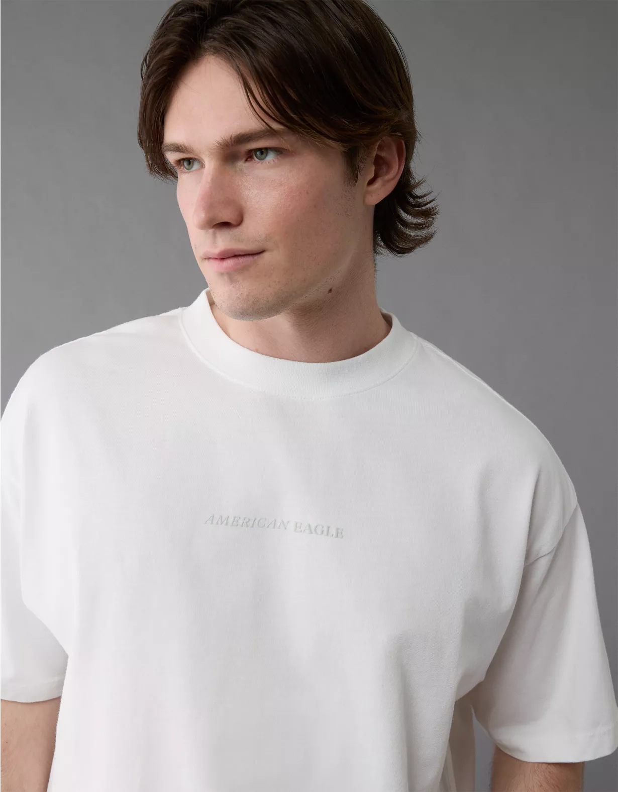 aeo AE Laidback Luxe Heavyweight Oversized Logo Graphic T-Shirt