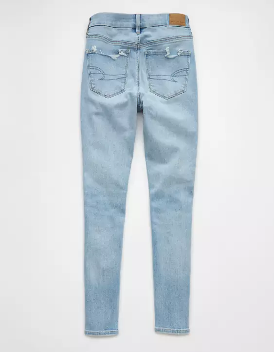 Aeo AE Next Level Curvy High-Waisted Ripped Jegging