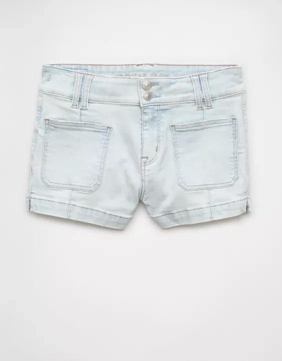 Aeo AE Next Level Ripped High-Waisted Denim Short Short