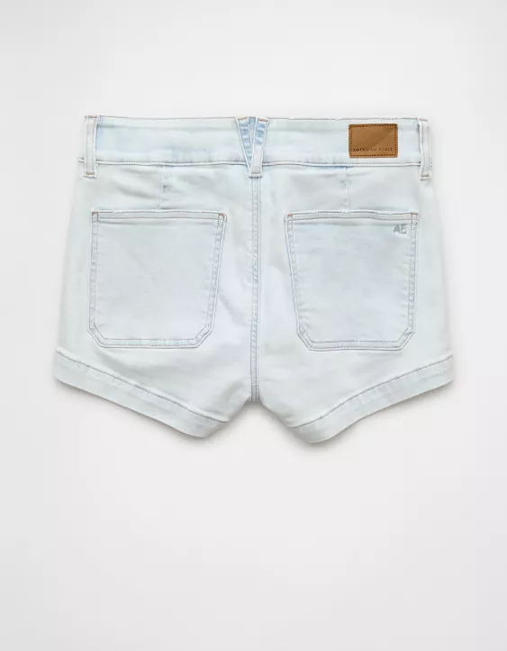 Aeo AE Next Level Ripped High-Waisted Denim Short Short