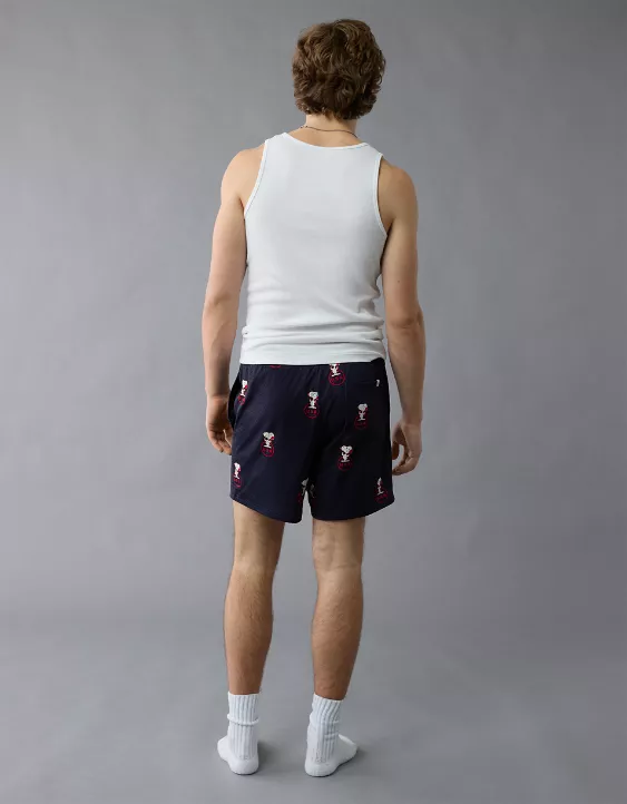 Aeo AE Sofa Surfin' 6" Snoopy Graphic Mesh Lounge Short