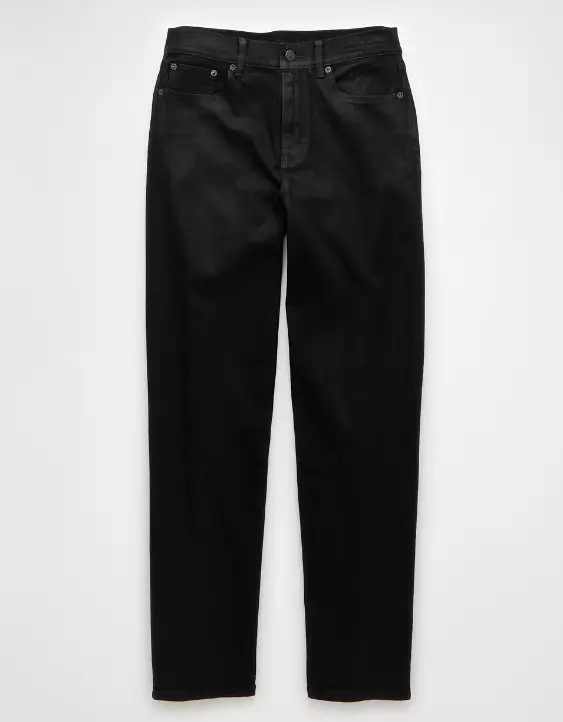 Aeo AE Stretch Coated Super High-Waisted Baggy Straight Jean