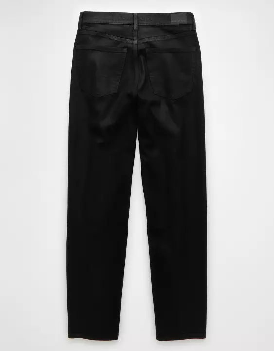 Aeo AE Stretch Coated Super High-Waisted Baggy Straight Jean