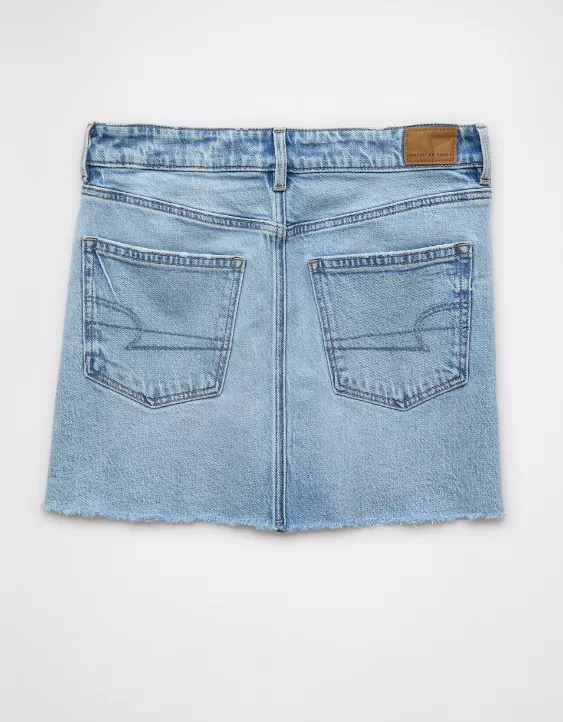 Aeo AE Stretch High-Waisted Perfect Denim Mini Skirt