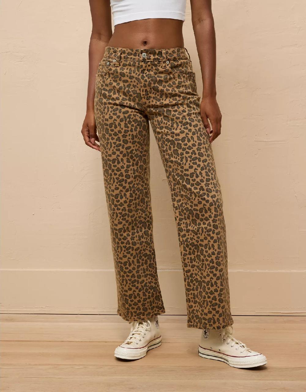 aeo AE Stretch Leopard High-Waisted Stovepipe Ankle Pant