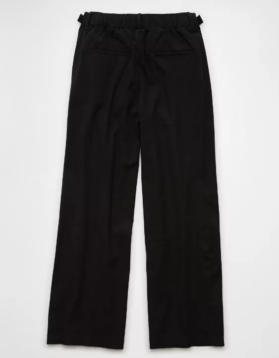 Aeo AE Stretch Linen-Blend High-Waisted Wide-Leg Trouser