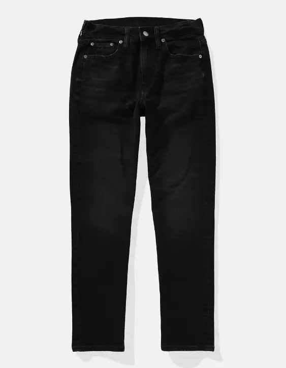 Aeo AE Stretch Super High-Waisted Ankle Straight Jean