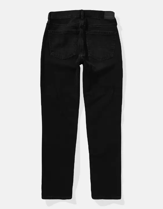 Aeo AE Stretch Super High-Waisted Ankle Straight Jean