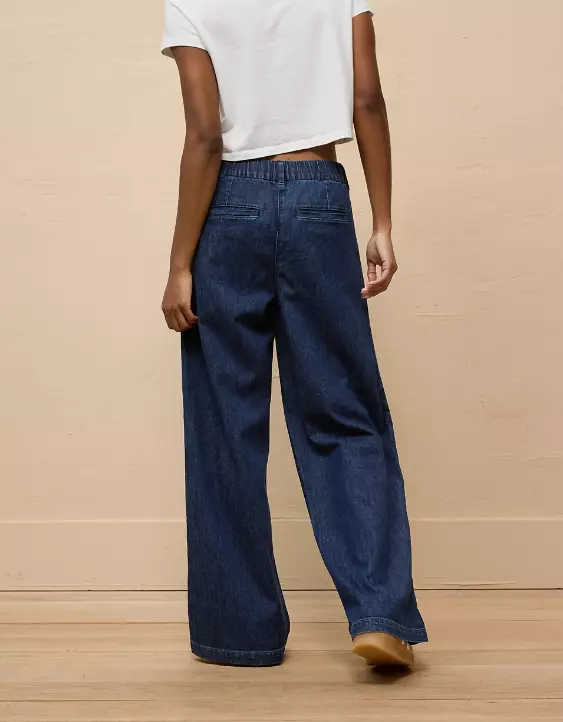 Aeo AE Stretch Super High-Waisted Ultra Wide-Leg Trouser Jean
