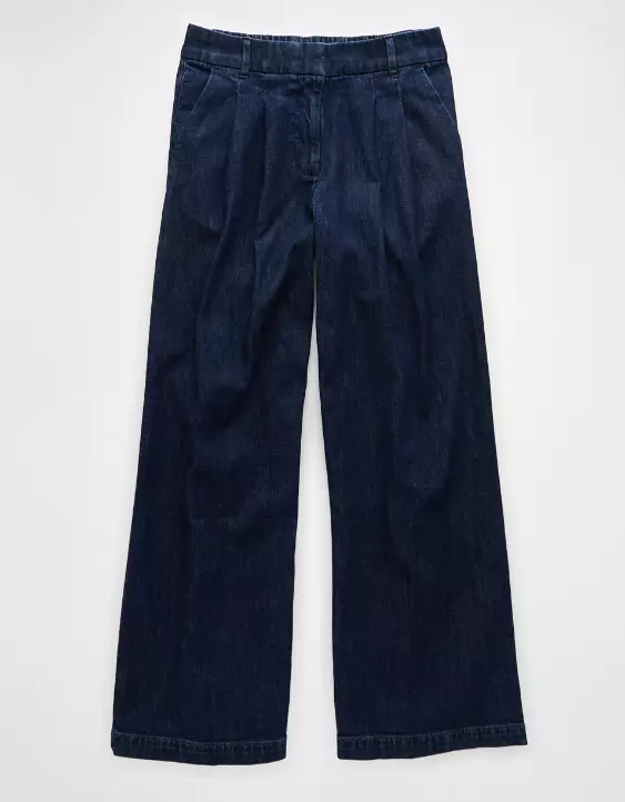 Aeo AE Stretch Super High-Waisted Ultra Wide-Leg Trouser Jean