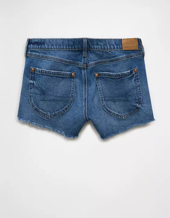 Aeo AE Stretch Super Low-Rise Denim Perfect Shortie