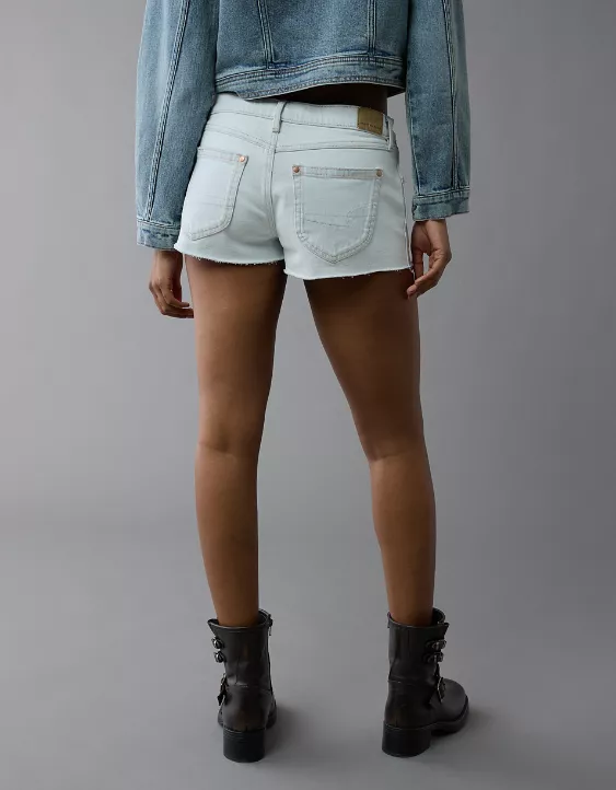 Aeo AE Stretch Super Low-Rise Denim Perfect Shortie