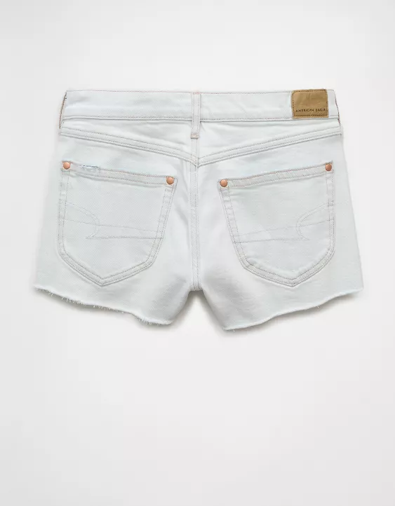 Aeo AE Stretch Super Low-Rise Denim Perfect Shortie