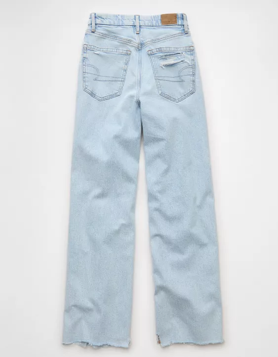 Aeo AE Strigid Curvy Ripped Super High-Waisted Baggy Straight Jean