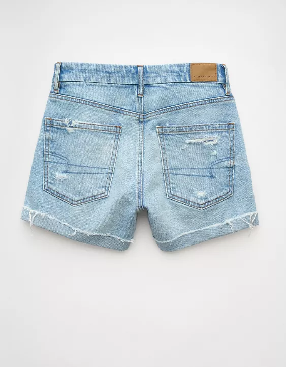 Aeo AE Strigid Curvy Ripped Super High-Waisted Relaxed Short