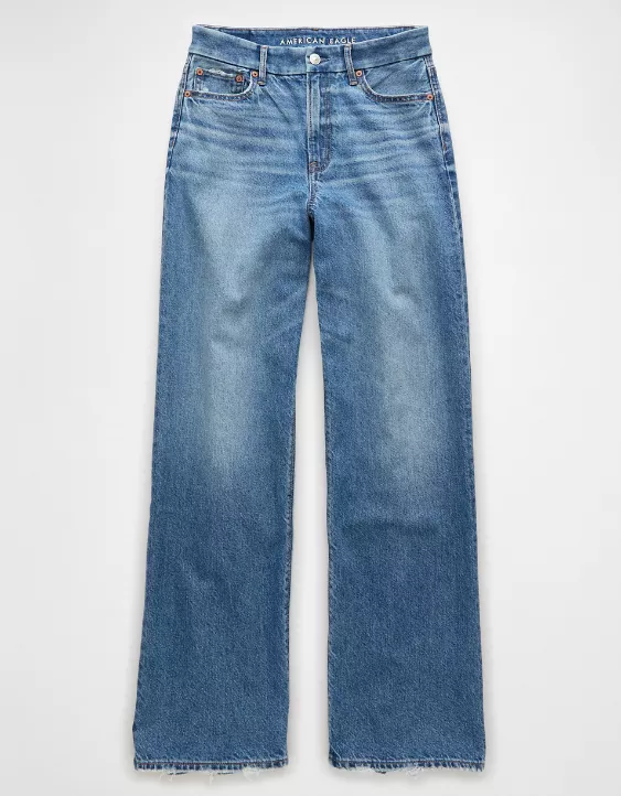 Aeo AE Strigid Curvy Super High-Waisted Baggy Straight Jean