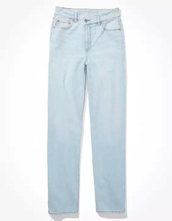 Aeo AE Strigid Highest Waist Crossover Baggy Straight Jean
