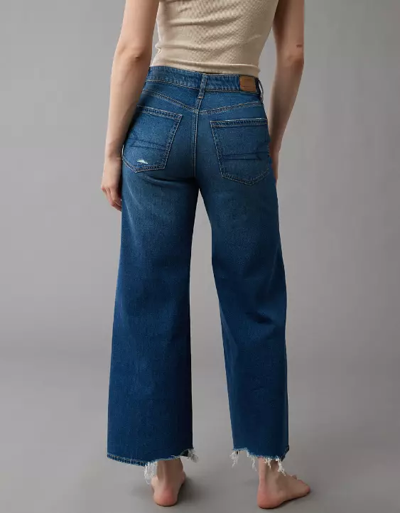 Aeo AE Strigid Super High-Waisted Baggy Wide-Leg Ankle Jean