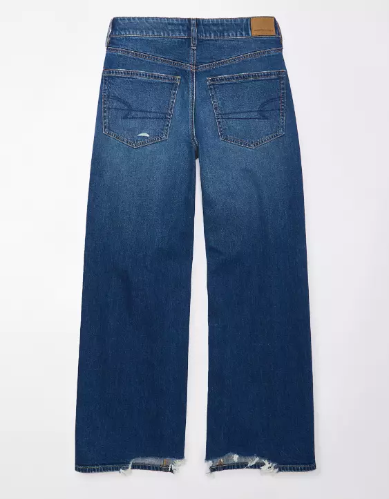 Aeo AE Strigid Super High-Waisted Baggy Wide-Leg Ankle Jean