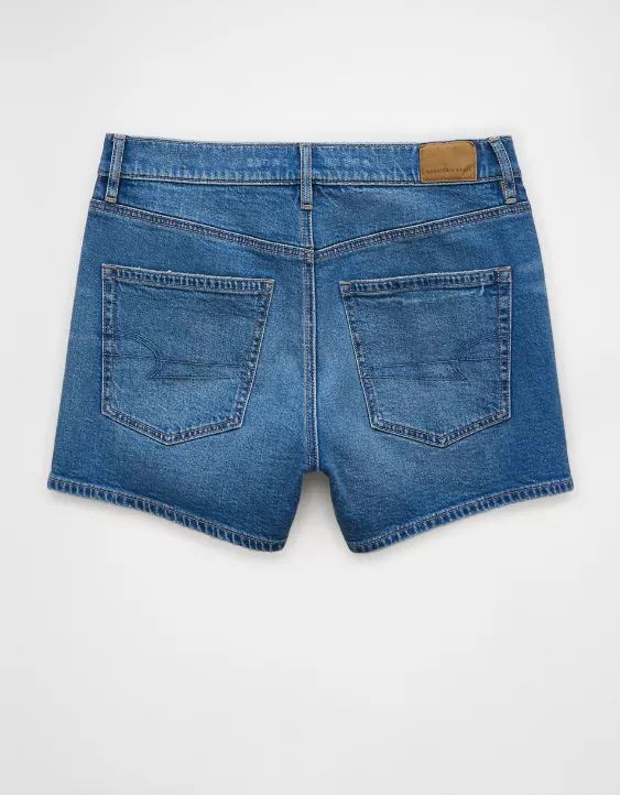 Aeo AE Strigid Super High-Waisted Relaxed Denim Short